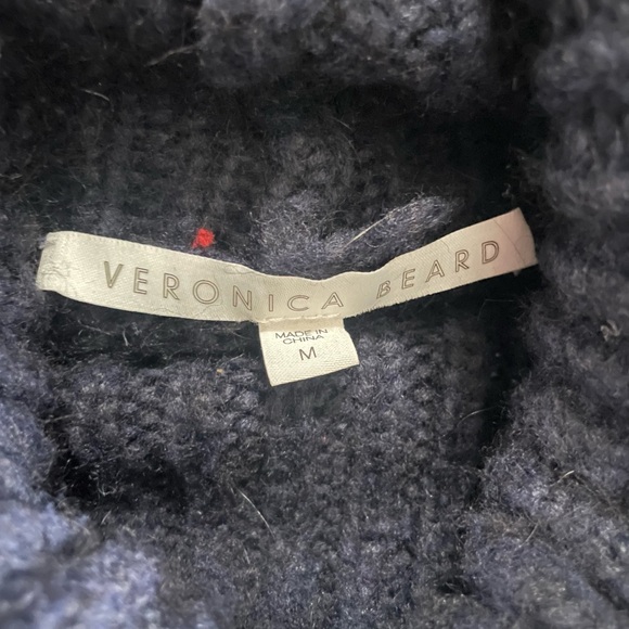 Veronica Beard Naledi Intarsia Turtleneck Sweater Size Medium - Picture 5 of 5